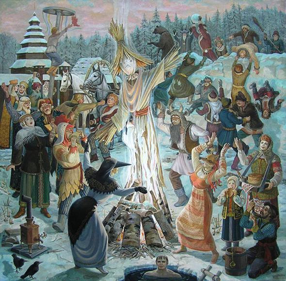 Hur man ritar Shrovetide? Rita en vårlov med barnen