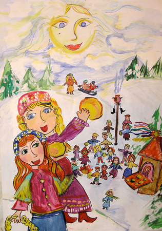 Hur man ritar Shrovetide? Rita en vårlov med barnen