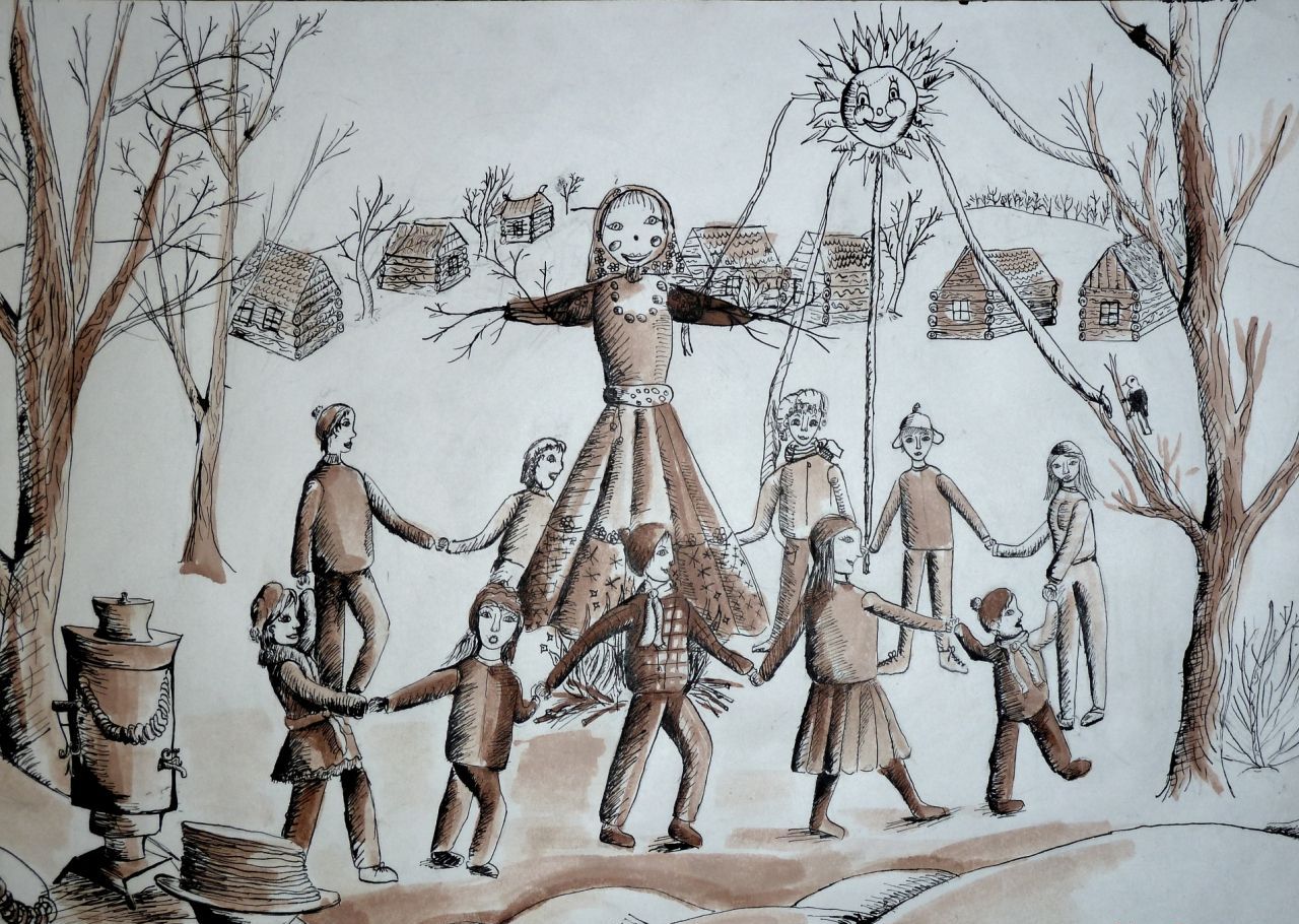 Hur man ritar Shrovetide? Rita en vårlov med barnen