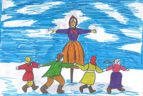 Hur man ritar Shrovetide? Rita en vårlov med barnen