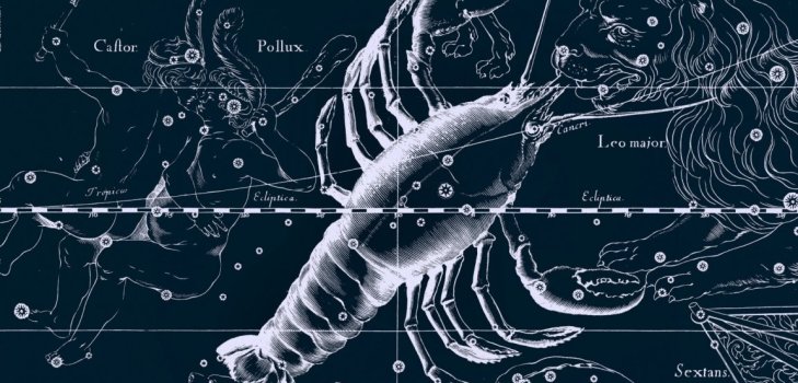 cancer tecken på en stjärnkarta