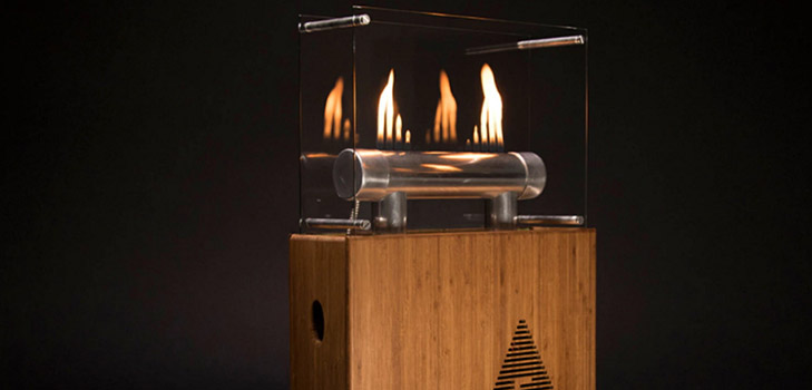Brandmagi: kolonnkamin Fireside Audiobox