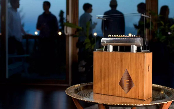 Brandmagi: kolonnkamin Fireside Audiobox