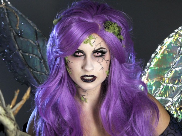 Scary makeup för Halloween med egna händer för tjejer och tjejer