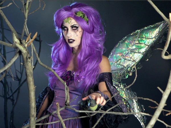 Scary makeup för Halloween med egna händer för tjejer och tjejer