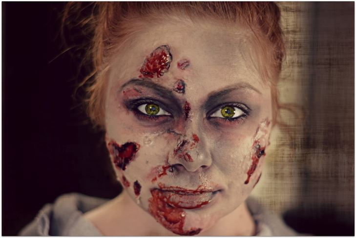 Zombie Makeover för Halloween: foto, video hur man gör egna händer