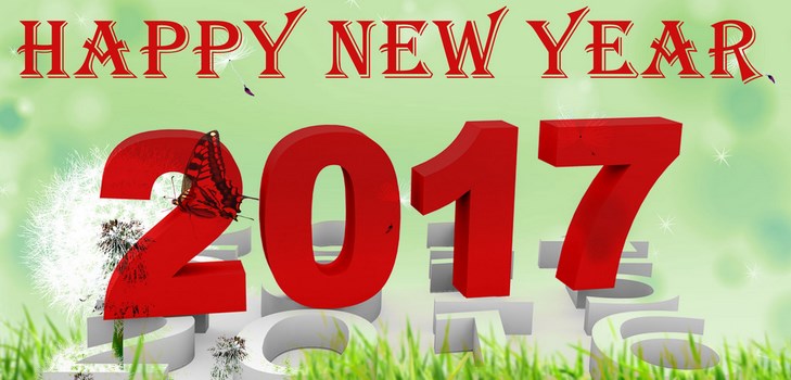 Grattis Gott nytt år 2017 Cock