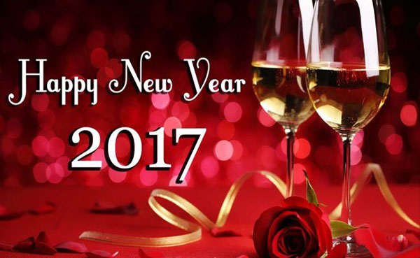 Grattis Gott nytt år 2017 Cock