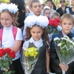 Scenes och presentationer för första september i skolan