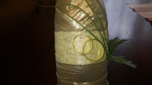 Dekorera bröllops champagne med egna händer
