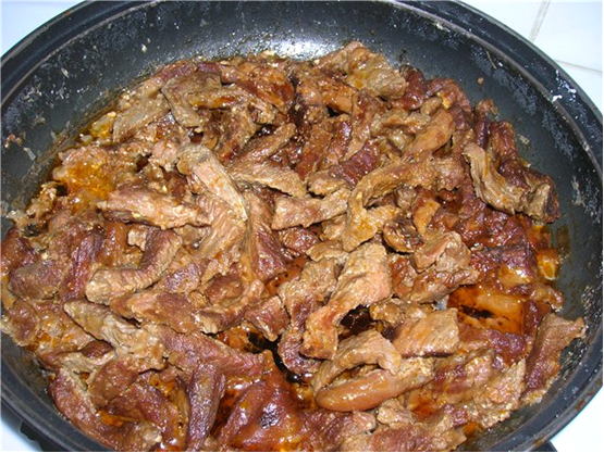 Beef Stroganoff i en stekpanna