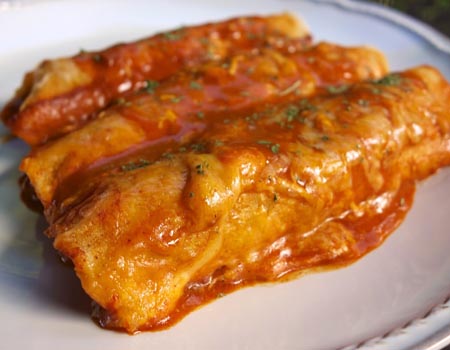 Enchiladas med bönor och rotgrönsaker