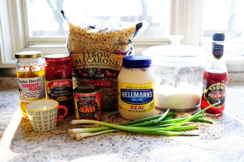 Italiensk kall macaroni sallad