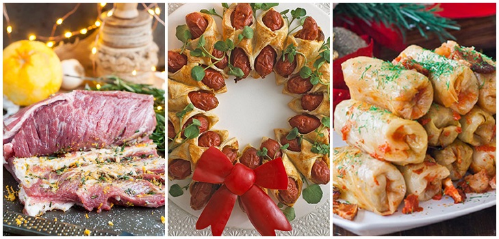 Hett för det nya året 2017 - steg för steg recept med bilder av läckra första och andra rätter