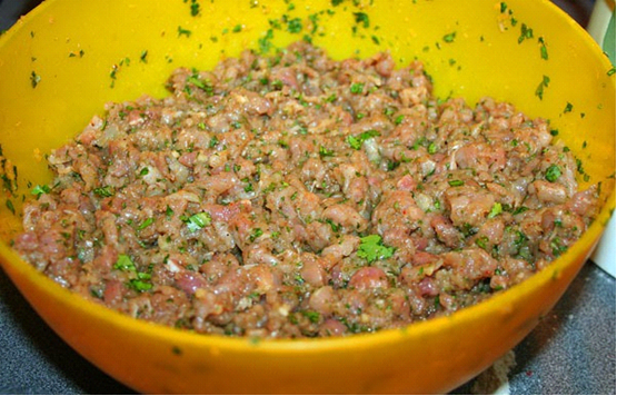 ingredienser för khinkali