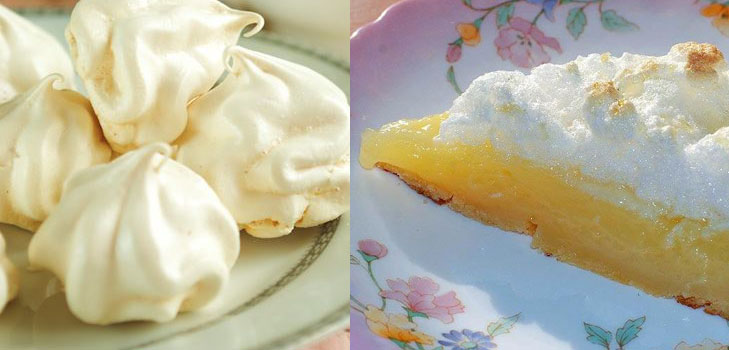 Hur man lagar meringue, ett gott recept med ett foto