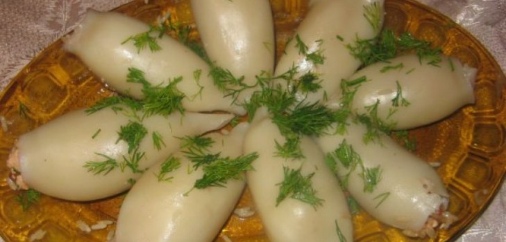 fylld bläckfisk
