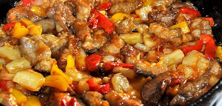 kött med ananas