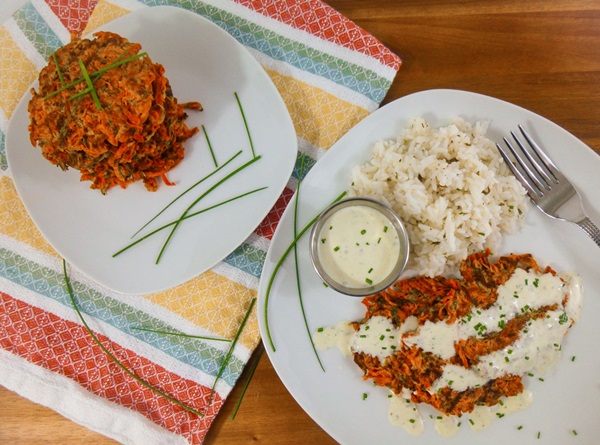 Läckra pannkakor från courgetter på snabba recept