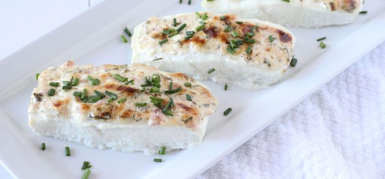 Halibut bakad i ugnen
