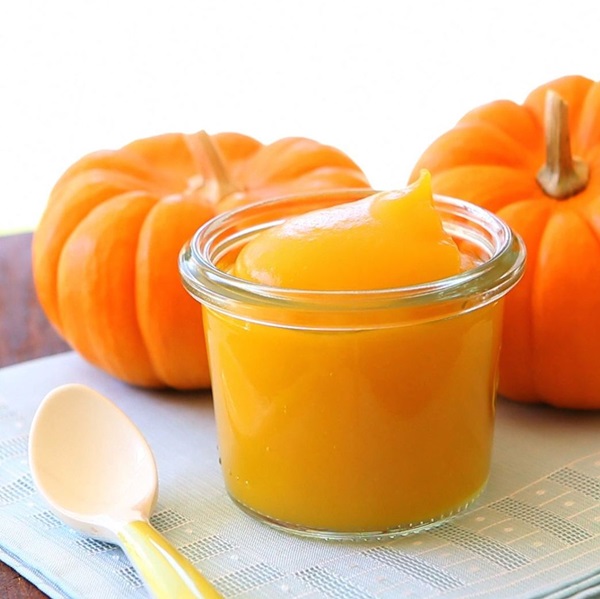 Pumpa puré som en sida skålen för vintern: recept för snabb och välsmakande för spädbarn, barn utan socker mosade pumpa Yum
