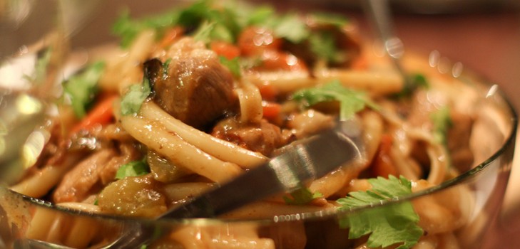 Pasta med fläsk