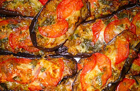 en läcker saut av aubergine