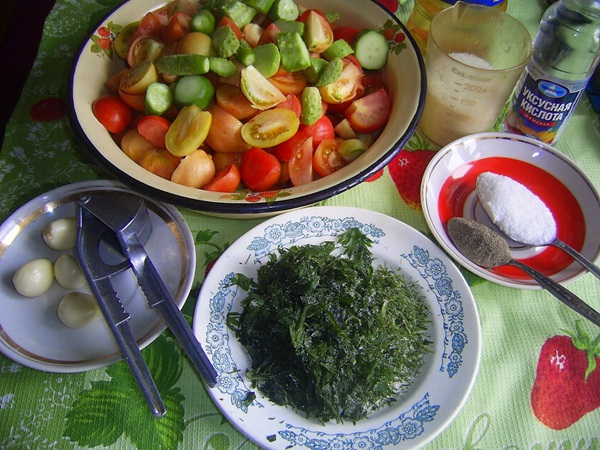 Tomat sallad för vintern