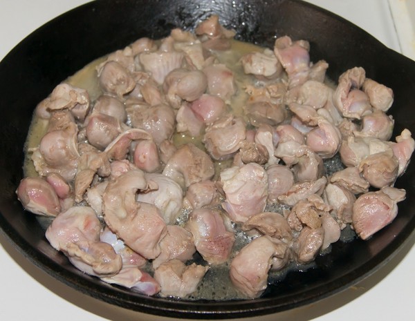 Sallad av kycklingmage