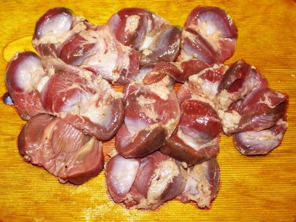 Sallad av kycklingmage