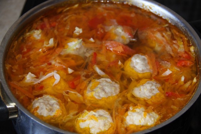 soppa i en panna