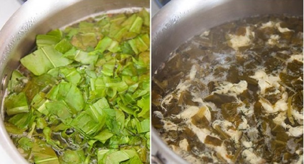 Grön soppa från sorrel