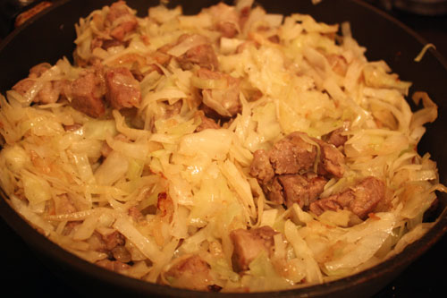 kål med kyckling