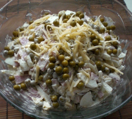 Lenten bord dekoration - bläckfisk sallad