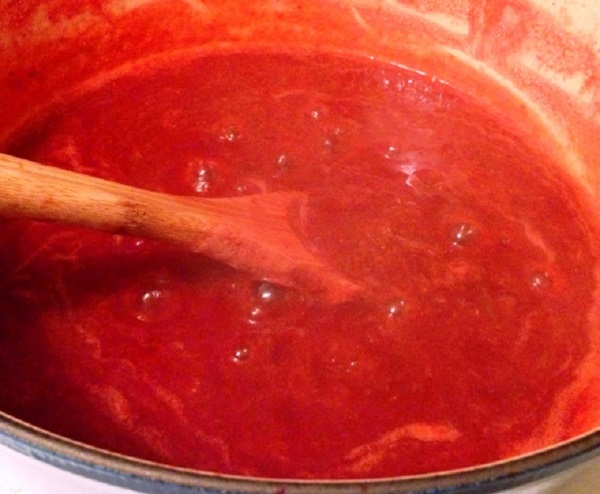 Jam från rabarbern