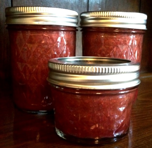 Jam från rabarbern