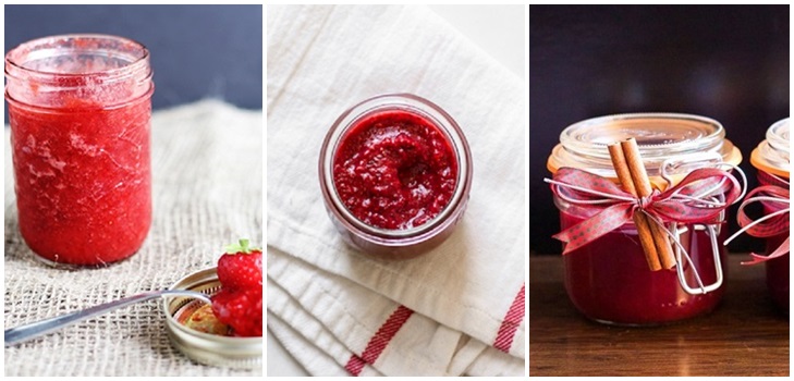 Jam-fem minuter av jordgubbar för vintern, recept med foton