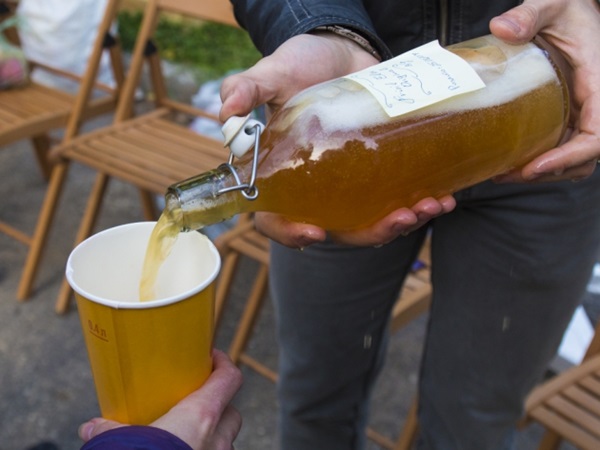 Hemlagat vin från äpplen