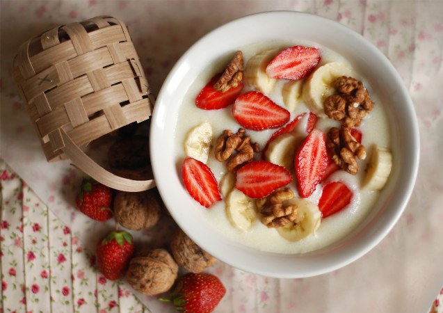 spannmål med frukt