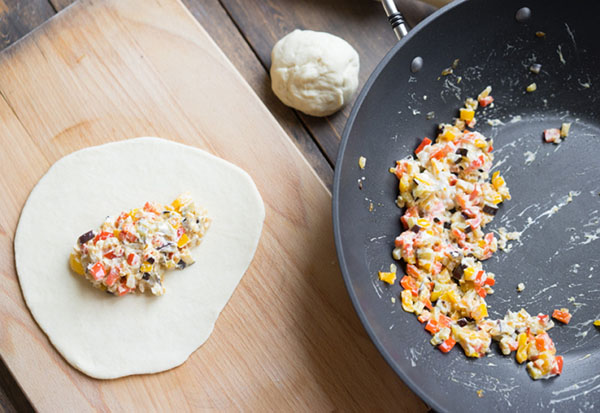 Läckert recept: Calzone med vegetabilisk fyllning